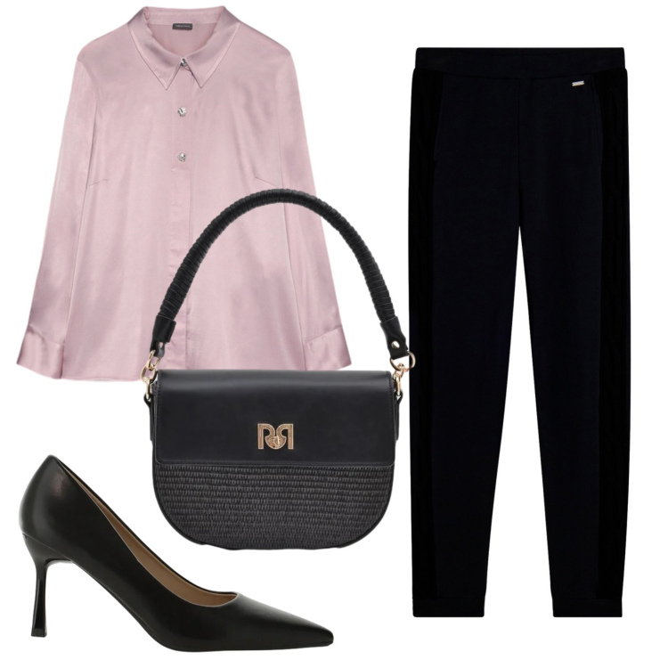 Outfit donna - Total look #2406758. Stile Basic per Ufficio. Abbinamento con borse a spalla, décolleté, pantaloni, camicie.