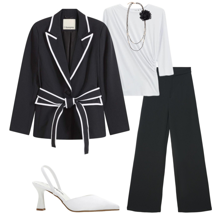 Outfit donna - Quiet dress. Stile Chic per Cerimonia. Abbinamento con blazer, décolleté, pantaloni, top, collane.