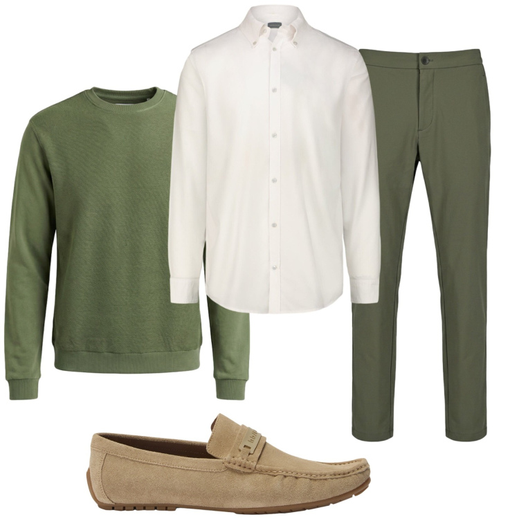 Outfit uomo - Total look #2406934. Stile Trendy per Serata speciale. Abbinamento con scarpe stringate, felpe, camicie, pantaloni.