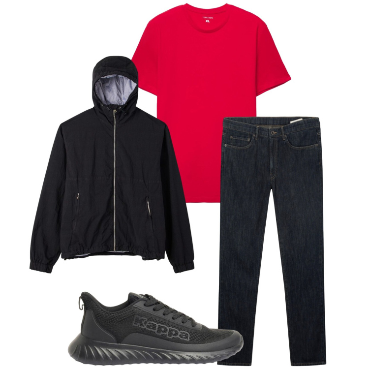 Outfit uomo - Total look #2407389. Stile Casual per Tutti i giorni. Abbinamento con sneakers, t-shirt, giacche, jeans.