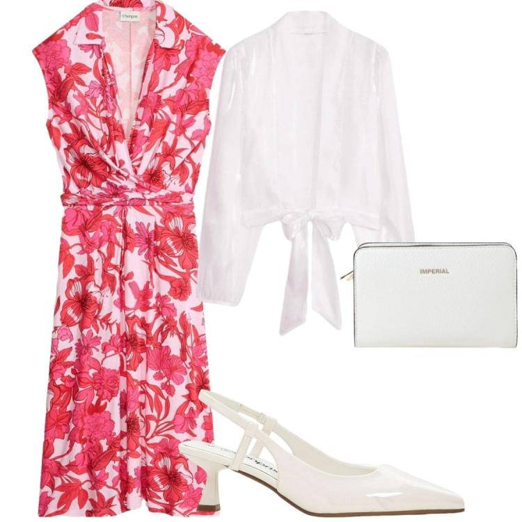 Outfit donna - Bonprix. Stile Chic per Serata fuori. Abbinamento con vestiti, kimono, décolleté, borse a tracolla.