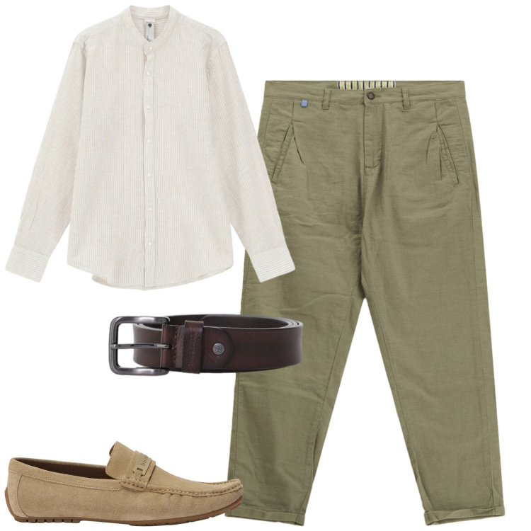 Outfit uomo - Day by day. Stile Urban per Tutti i giorni. Abbinamento con pantaloni, cinture, camicie, scarpe stringate.