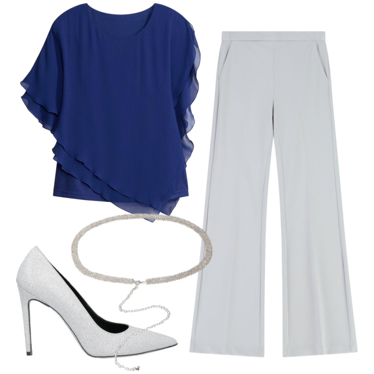 Outfit donna - Total look #2407970. Stile Chic per Serata fuori. Abbinamento con décolleté, bluse, pantaloni, cinture.