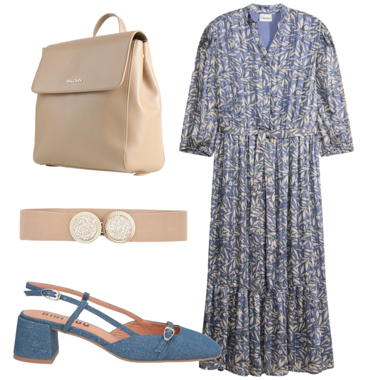 Outfit donna - Total look #2407980. Stile Basic per Tutti i giorni. Abbinamento con zaini, décolleté, vestiti chemisier, cinture.