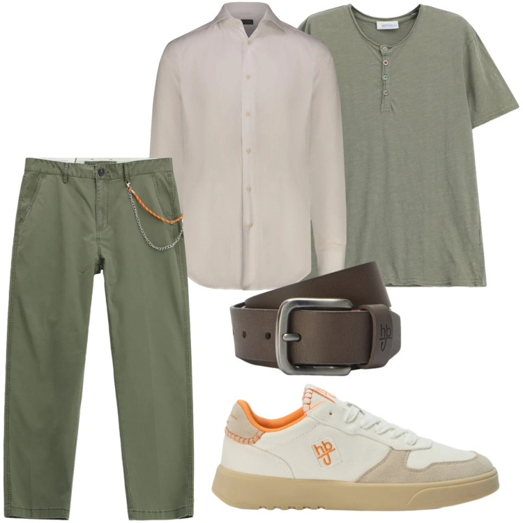 Outfit uomo - Fashion urban. Stile Trendy per Tutti i giorni. Abbinamento con pantaloni, t-shirt, sneakers, cinture, camicie.