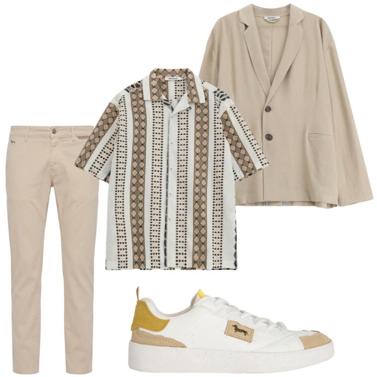 Outfit uomo - Mocassini neutri. Stile Trendy per Tutti i giorni. Abbinamento con giacche, camicie a manica corta, sneakers, pantaloni.