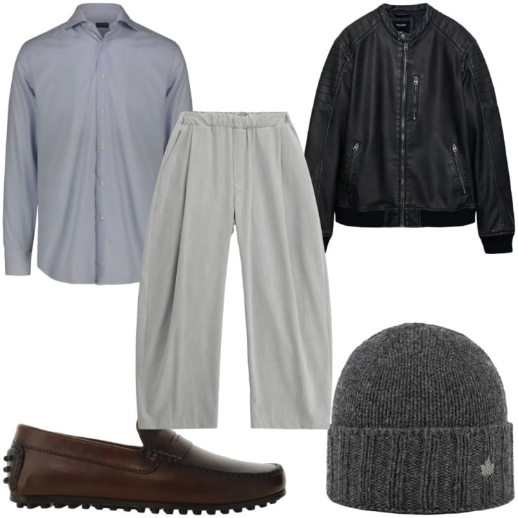 Outfit uomo - Total look #2408119. Stile Casual per Tutti i giorni. Abbinamento con giacche, pantaloni, scarpe stringate, camicie, cappelli.