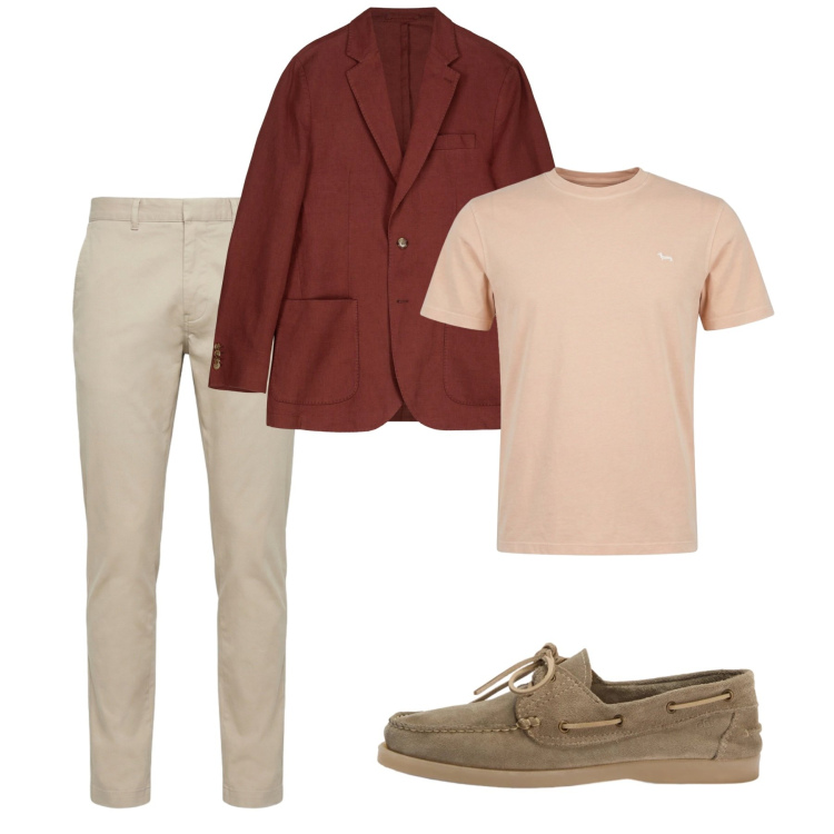 Outfit uomo - Maggio. Stile Casual per Tutti i giorni. Abbinamento con t-shirt, pantaloni, scarpe stringate, giacche.