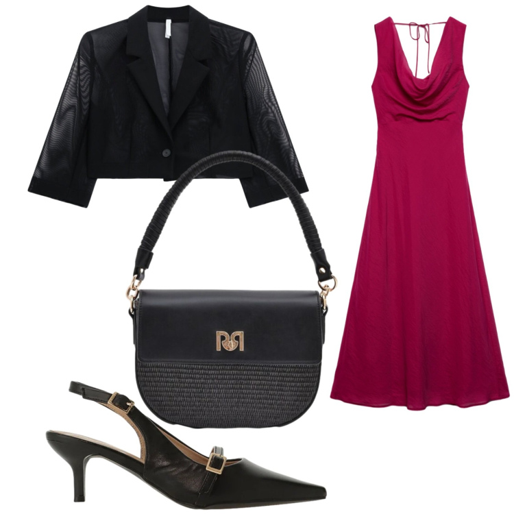 Outfit donna - Il vestito stile impero. Stile Glamour per Serata fuori. Abbinamento con vestiti lunghi, borse a spalla, sandali col tacco, blazer.