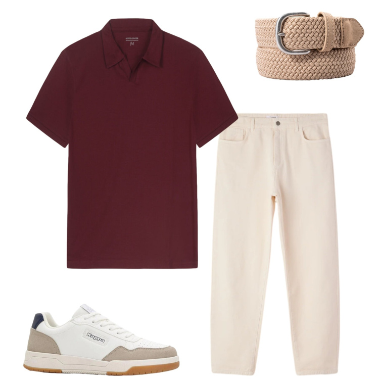 Outfit uomo - Total look #2408902. Stile Urban per Tutti i giorni. Abbinamento con sneakers, pantaloni, cinture, polo.