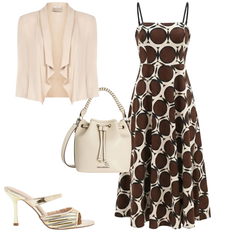 Outfit donna - Rinascimento. Stile Trendy per Serata fuori. Abbinamento con borse a secchiello, vestiti midi/longuette, sabot, blazer.