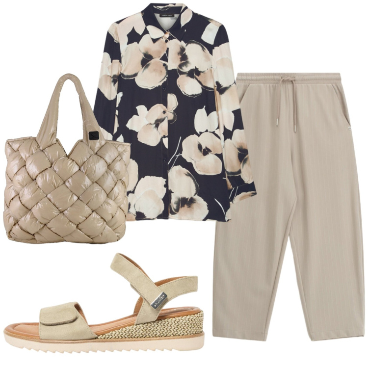 Outfit donna - Total look #2409084. Stile Basic per Tutti i giorni. Abbinamento con sandali, pantaloni, camicie, borse tote.