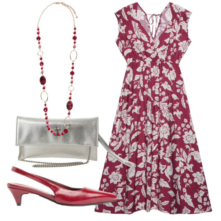 Outfit donna - Total look #2409153. Stile Basic per Serata fuori. Abbinamento con décolleté, vestiti midi/longuette, borse a tracolla, collane.