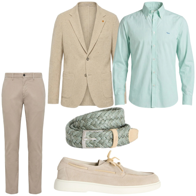 Outfit uomo - Office glam. Stile Casual per Ufficio. Abbinamento con scarpe stringate, pantaloni, camicie, cinture, giacche.