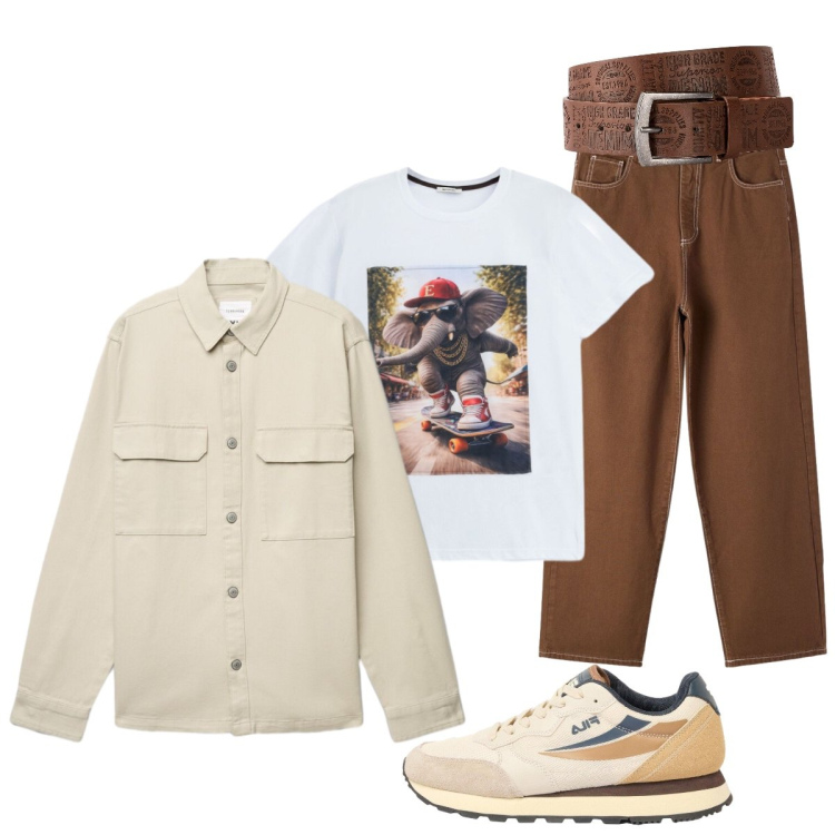 Outfit uomo - Semplice ma curato. Stile Casual per Tutti i giorni. Abbinamento con cinture, sneakers, cappotti, pantaloni, t-shirt.