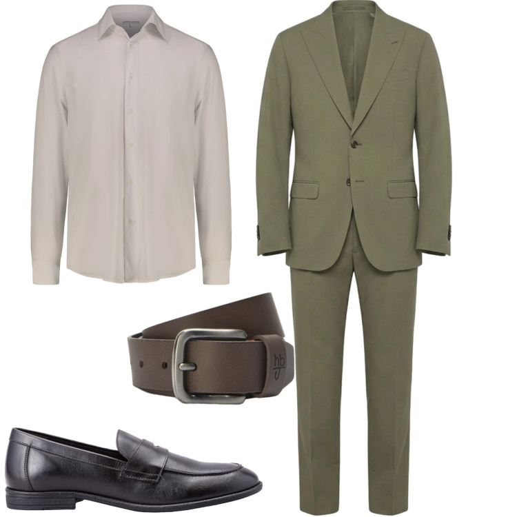 Outfit uomo - Abito doppelganger. Stile Urban per Tutti i giorni. Abbinamento con cinture, scarpe stringate, abiti, camicie.