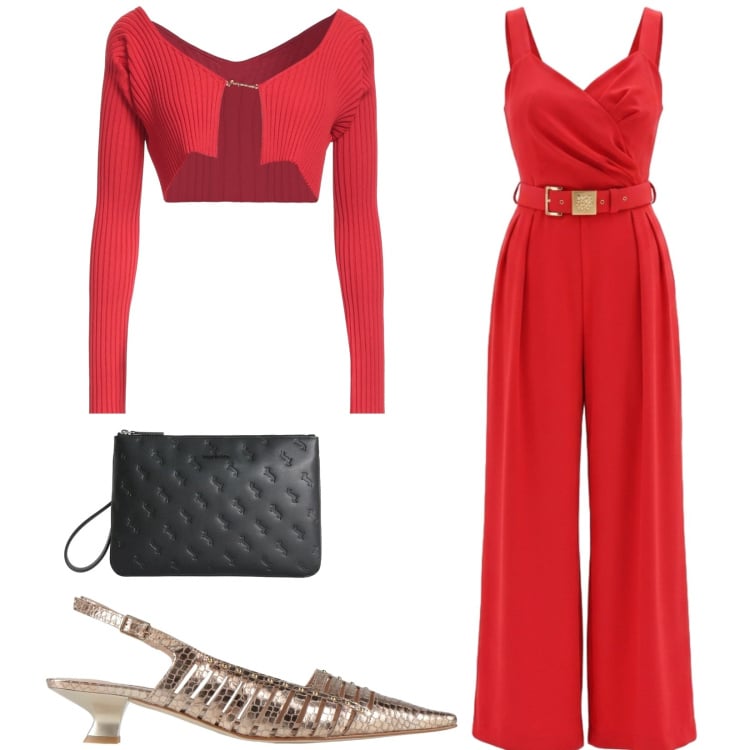 Outfit donna - Total look #2409856. Stile Sexy per Serata fuori. Abbinamento con décolleté, pullovers, tute, anelli.