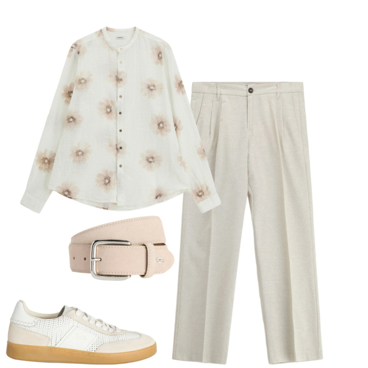 Outfit uomo - Total look #2409929. Stile Trendy per Tutti i giorni. Abbinamento con pantaloni, camicie, sneakers, cinture.