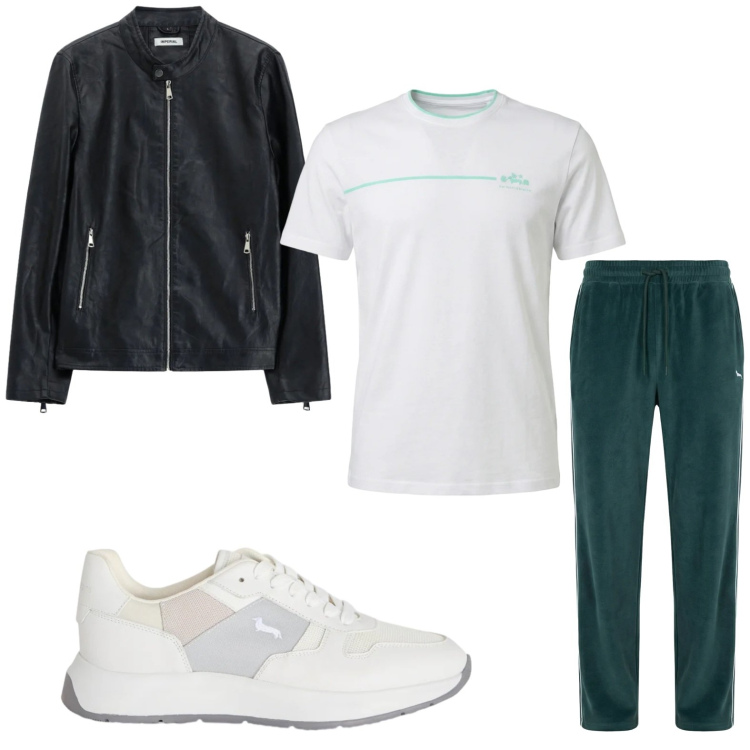 Outfit uomo - Street style. Stile Trendy per Tutti i giorni. Abbinamento con giacche, pantaloni, sneakers, t-shirt.