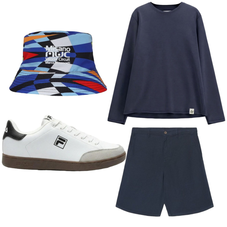 Outfit uomo - Street style. Stile Trendy per Tutti i giorni. Abbinamento con sneakers, cappelli, shorts, felpe.