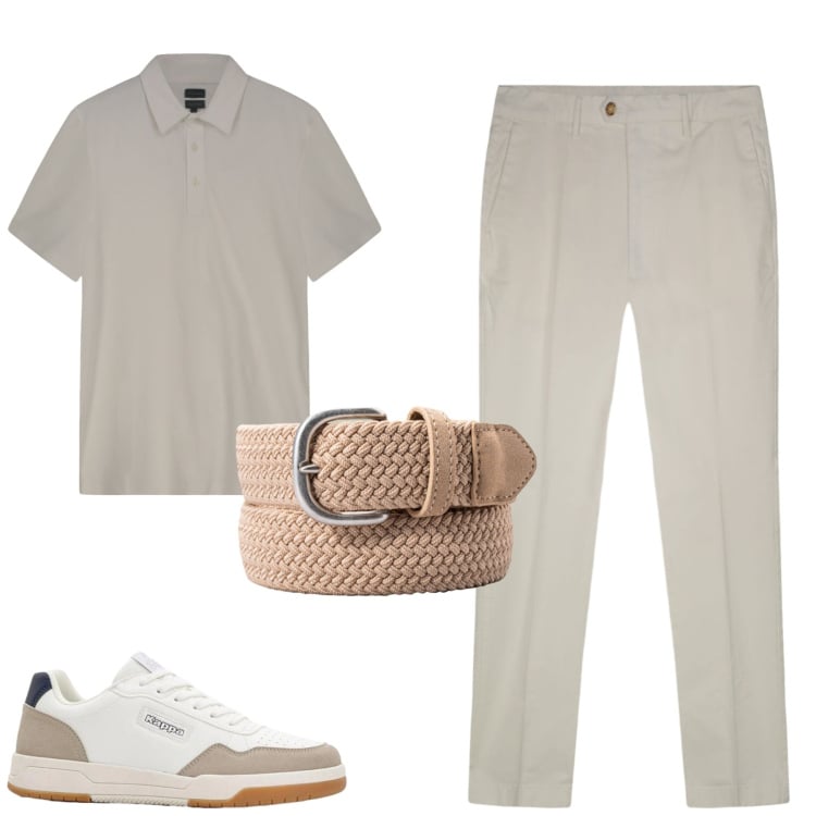 Outfit uomo - Total look #2409965. Stile Urban per Tutti i giorni. Abbinamento con sneakers, pantaloni, cinture, polo.