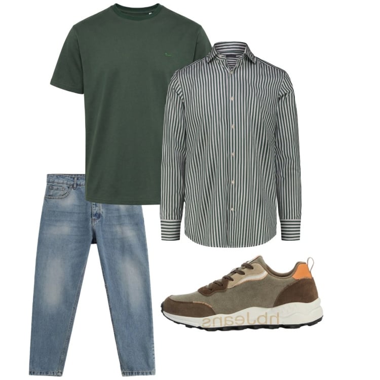 Outfit uomo - Maggio. Stile Casual per Tutti i giorni. Abbinamento con jeans, t-shirt, sneakers, camicie.