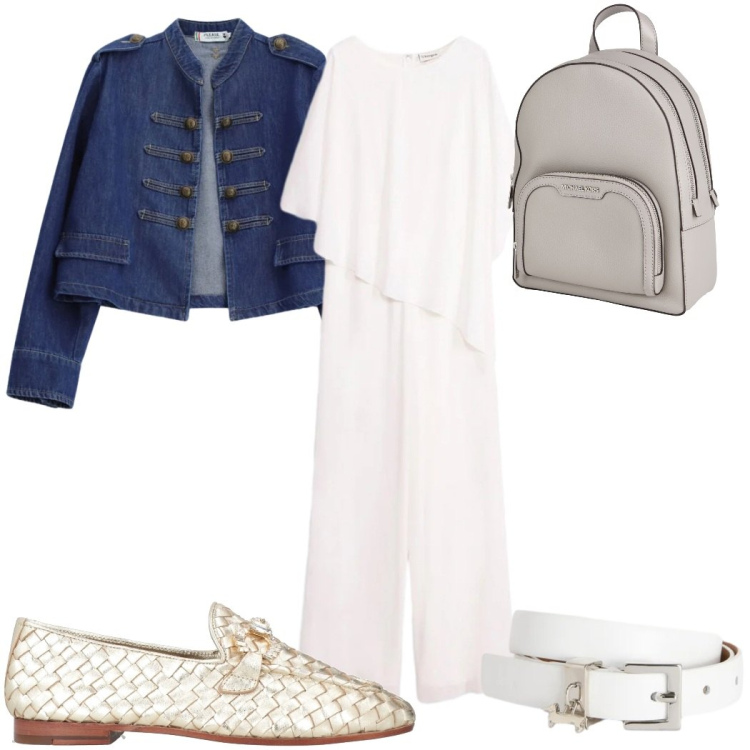 Outfit donna - Total look #2410389. Stile Minimal per Tutti i giorni. Abbinamento con zaini, mocassini, tute, cinture, blazer.