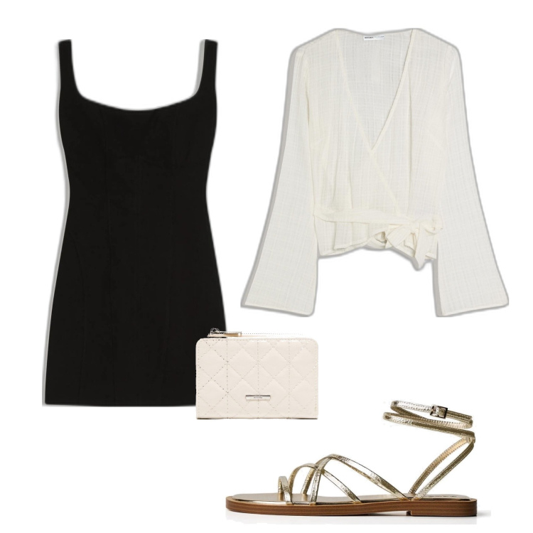 Outfit mujer - Casual chic. Estilo Casual chic para Todos los días. Combinación con blusas, sandalias, vestidos, monederos.