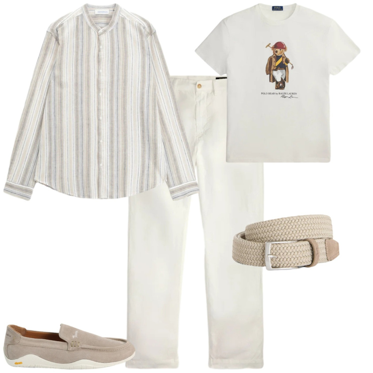 Outfit uomo - Trendy serata. Stile Trendy per Serata speciale. Abbinamento con camicie, cinture, scarpe stringate, pantaloni, t-shirt.