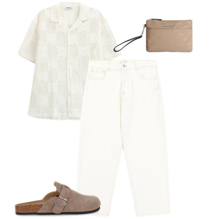 Outfit uomo - Light!. Stile Casual per Tutti i giorni. Abbinamento con jeans, camicie a manica corta, borse sportive, sandali.