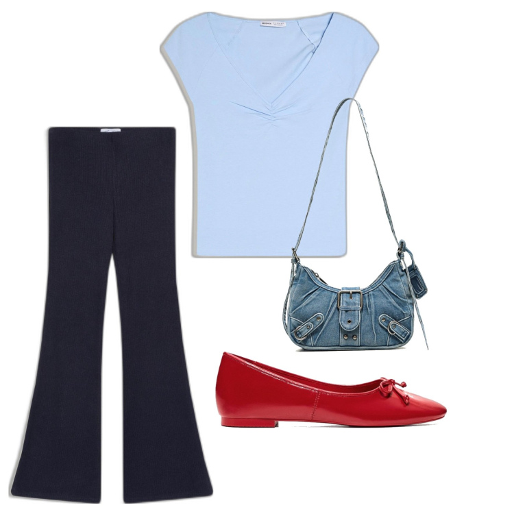 Outfit mujer - Urban style. Estilo Urban para Todos los días. Combinación con camiseta, pantalones, bandoleras, bailarinas.