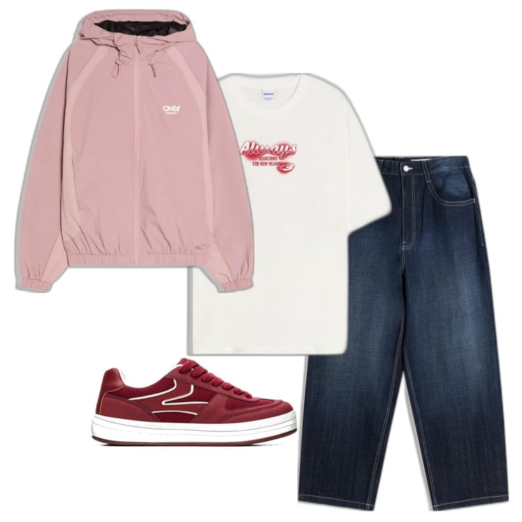 Outfit hombre - Urban style. Estilo Casual para Todos los días. Combinación con vaqueros, camiseta, chaquetas, sneakers.