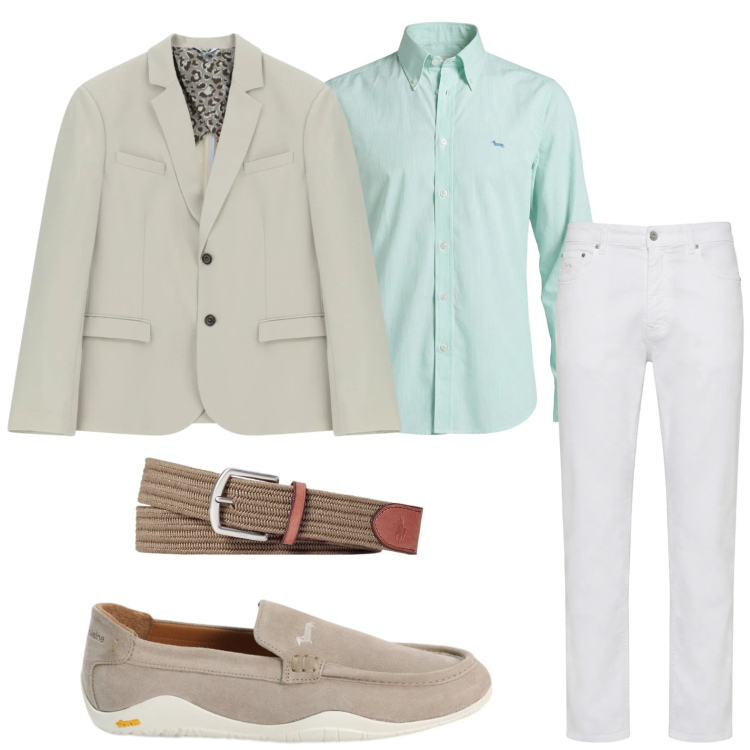 Outfit uomo - Camicia impeccabile. Stile Casual per Ufficio. Abbinamento con giacche, pantaloni, camicie, scarpe stringate, cinture.