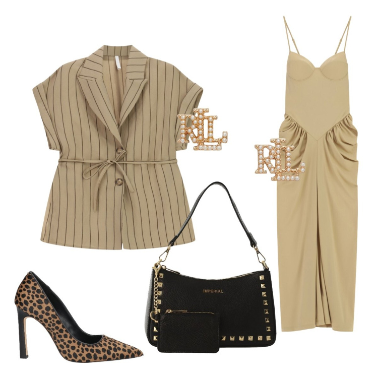 Outfit donna - Diciottesimo coi Tacchi alti. Stile Glamour per Cerimonia. Abbinamento con décolleté, vestiti lunghi, borse a spalla, blazer, orecchini.