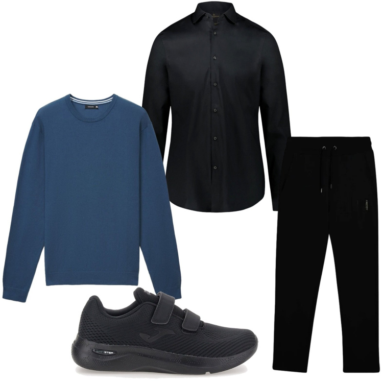 Outfit uomo - Abbinamento versatile. Stile Casual per Tutti i giorni. Abbinamento con maglieria, pantaloni, camicie, sneakers.