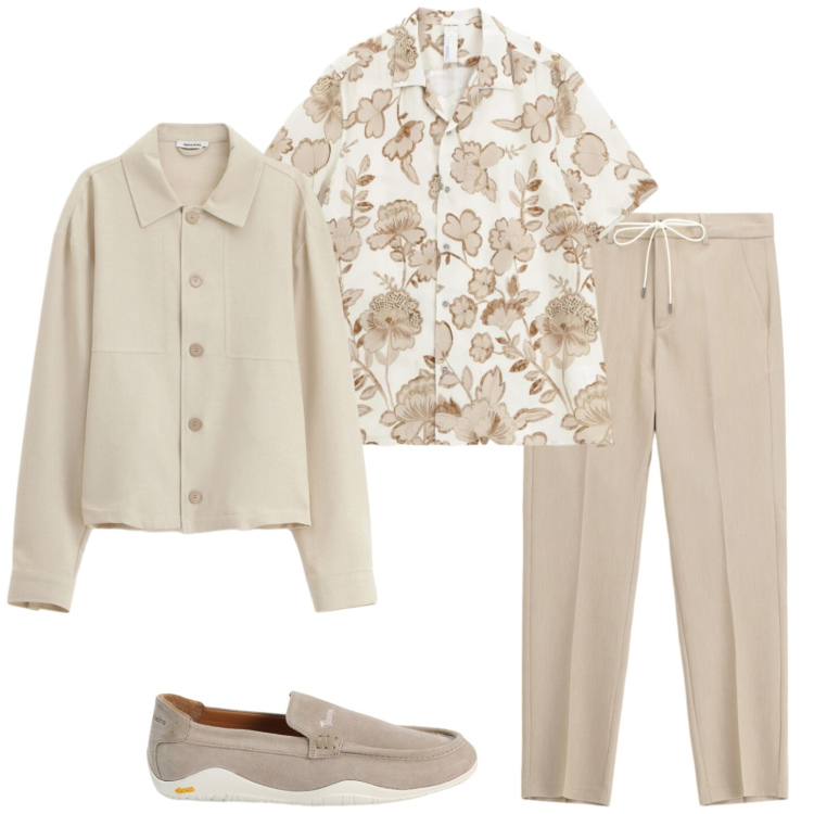 Outfit uomo - Trendy. Stile Trendy per Serata speciale. Abbinamento con pantaloni, camicie a manica corta, camicie, scarpe stringate.