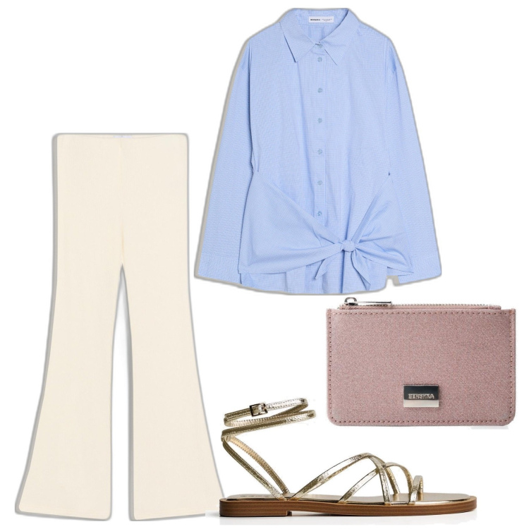 Outfit mujer - Urban style. Estilo Urban para Todos los días. Combinación con camisas, monederos, sandalias, pantalones.