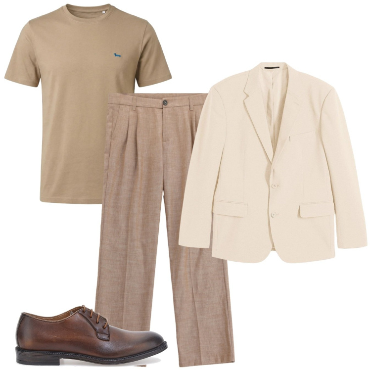 Outfit uomo - In tiro. Stile Casual per Tutti i giorni. Abbinamento con giacche, pantaloni, t-shirt, scarpe stringate.