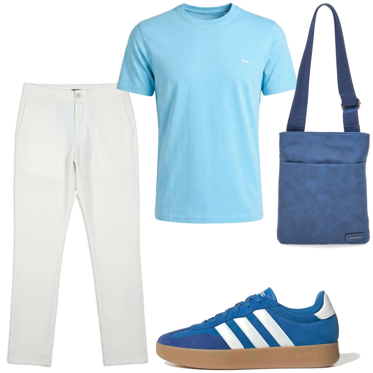Outfit uomo - Total look #2414677. Stile Casual per Tutti i giorni. Abbinamento con t-shirt, pantaloni, portafogli, sneakers.