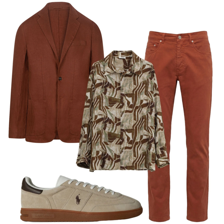 Outfit uomo - Total look #2414734. Stile Trendy per Serata speciale. Abbinamento con camicie, pantaloni, giacche, sneakers.