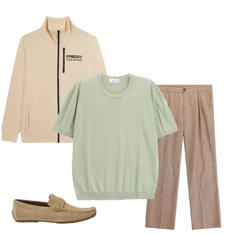 Outfit uomo - Total look #2414963. Stile Casual per Tutti i giorni. Abbinamento con t-shirt, pantaloni, scarpe stringate, felpe.