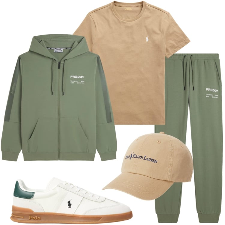 Outfit uomo - Relax. Stile Casual per Tutti i giorni. Abbinamento con felpe con cappuccio, pantaloni sportivi, t-shirt, cappelli, sneakers.