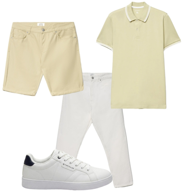 Outfit uomo - Lungo o corto?. Stile Casual per Tutti i giorni. Abbinamento con sneakers, jeans, bermuda, polo.