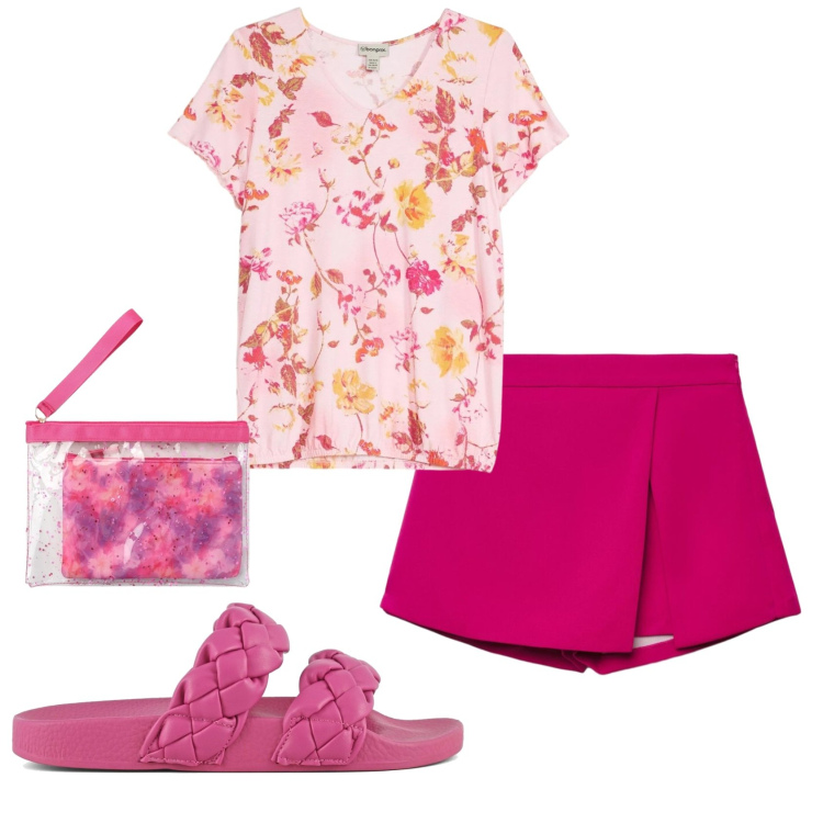 Outfit donna - Total look #2415536. Stile Basic per Tutti i giorni. Abbinamento con bluse, pochette, gonne, ciabatte.