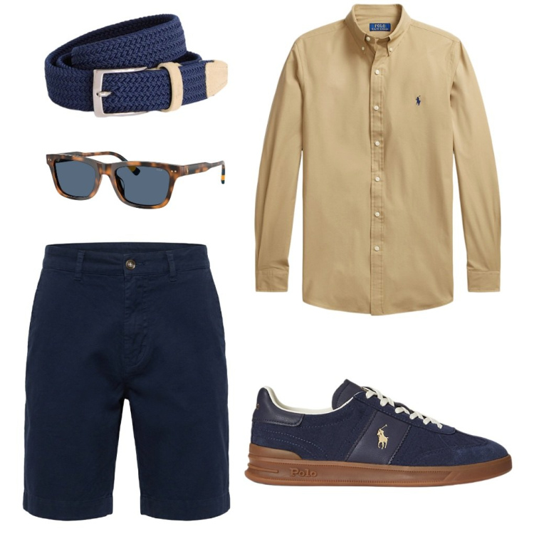 Outfit uomo - G. Intravedere. Stile Urban per Serata speciale. Abbinamento con cinture, bermuda, camicie, sneakers, occhiali da sole.