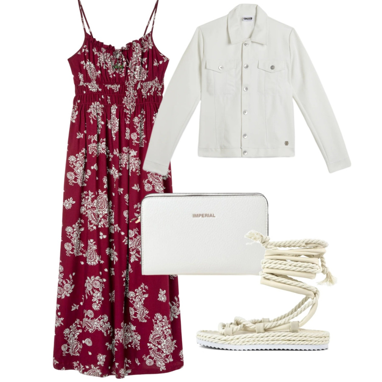 Outfit donna - Colori d’estate - Focus Donna Curvy Ital. Stile Romantica per Tutti i giorni. Abbinamento con vestiti lunghi, borse a tracolla, giacche, sandali.