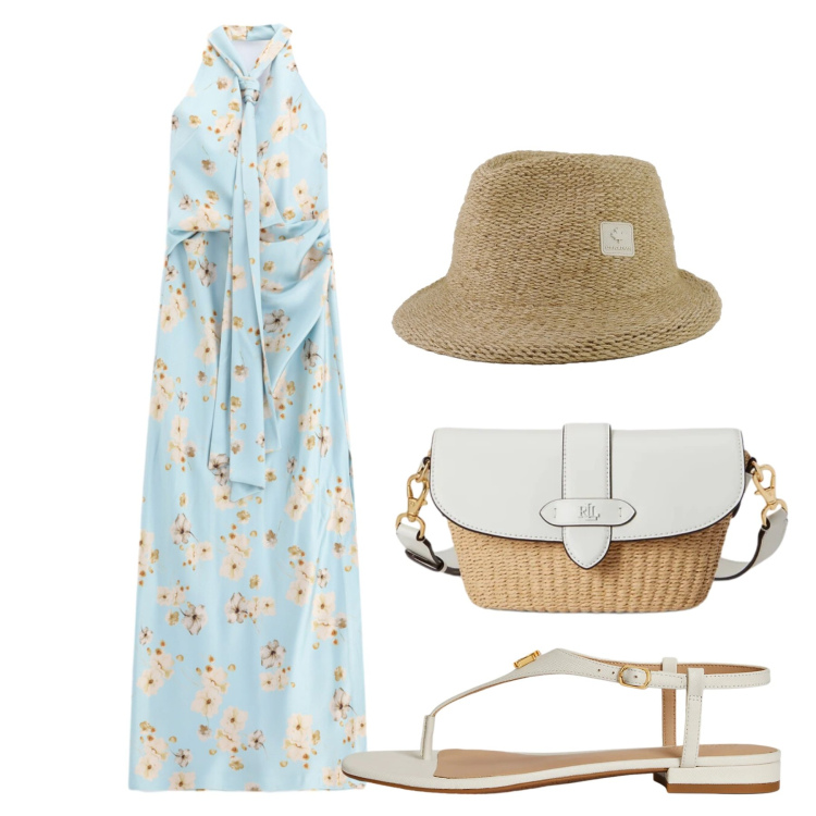 Outfit donna - Abiti fluidi sotto il sole - Focus Donna. Stile Romantica per Tutti i giorni. Abbinamento con vestiti lunghi, sandali in pelle, borse a spalla, cappelli.