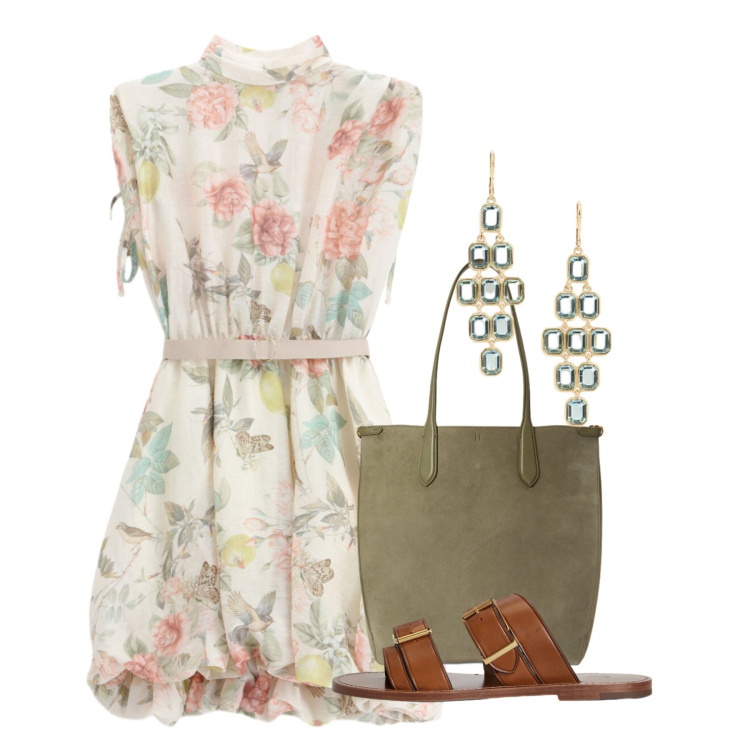 Outfit donna - Abiti fluidi sotto il sole - Focus Donna. Stile Romantica per Tutti i giorni. Abbinamento con vestiti corti, sandali in pelle, orecchini, borse tote.