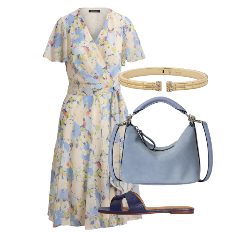 Outfit donna - Abiti fluidi sotto il sole - Focus Donna. Stile Bon Ton per Tutti i giorni. Abbinamento con sandali in pelle, vestiti midi/longuette, borse a spalla, braccialetti.