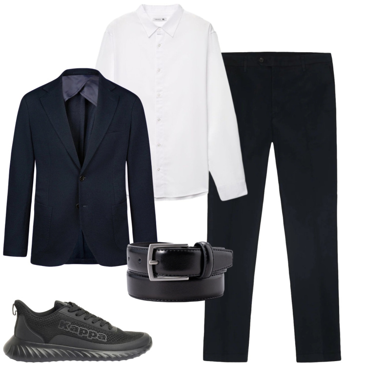 Outfit uomo - Business. Stile Business/Elegante per Tutti i giorni. Abbinamento con sneakers, camicie, pantaloni, giacche, cinture.